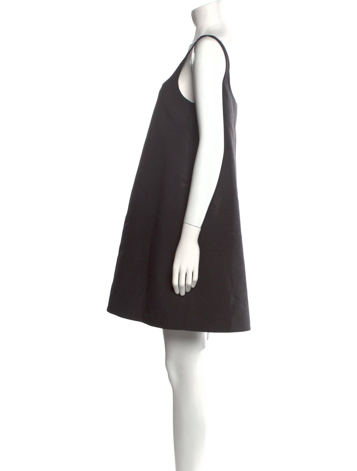 Prada Virgin Wool Mini Dress - Black Dresses, Clothing