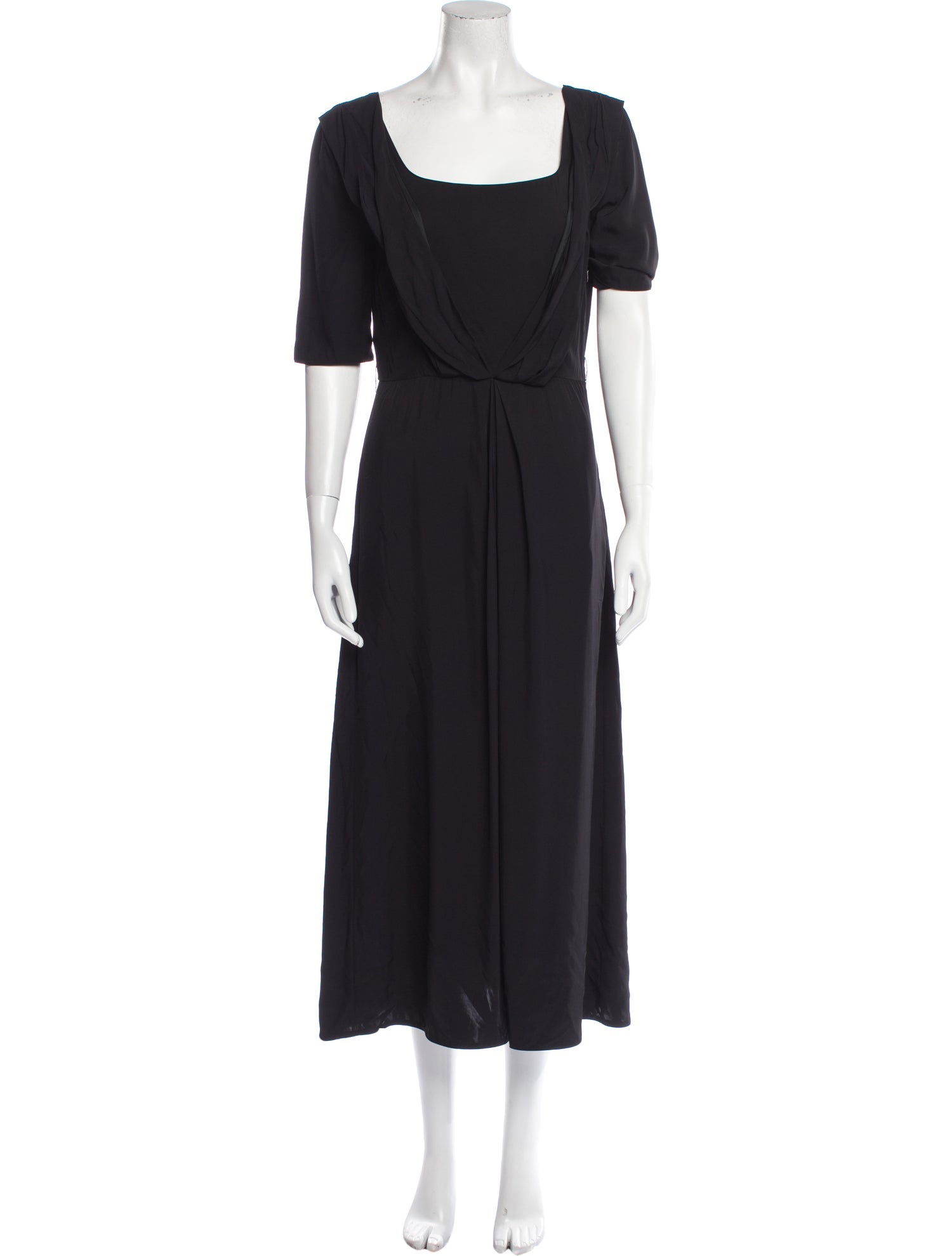 Prada Square Neckline Long Dress