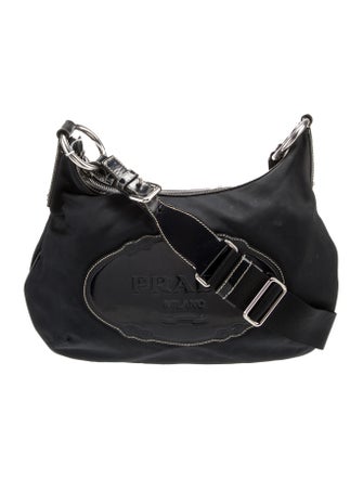 Prada Vitello-Trimmed Tessuto Logo Crossbody Bag