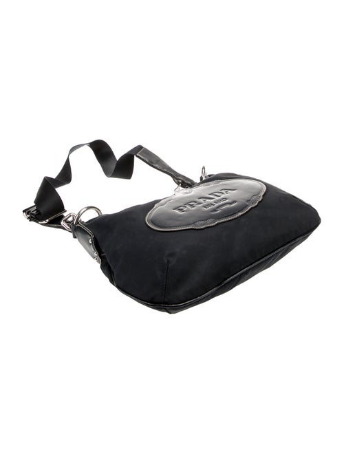 Prada Vitello-Trimmed Tessuto Logo Crossbody Bag