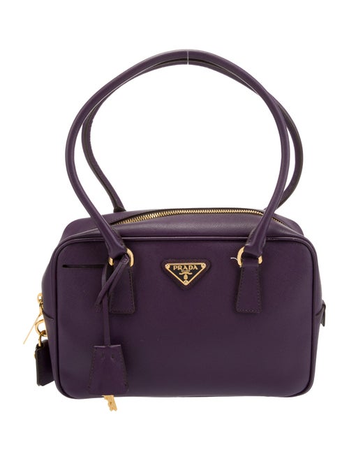 Prada Saffiano Lux Oro Bauletto Bag