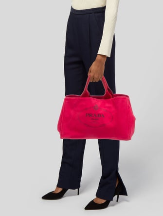 Prada Large Canapa Tote