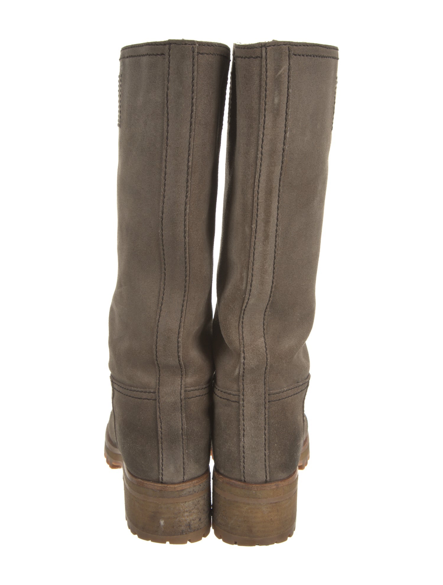 Prada Suede Moto Boots - Brown Boots, Shoes - PRA949403 | The RealReal