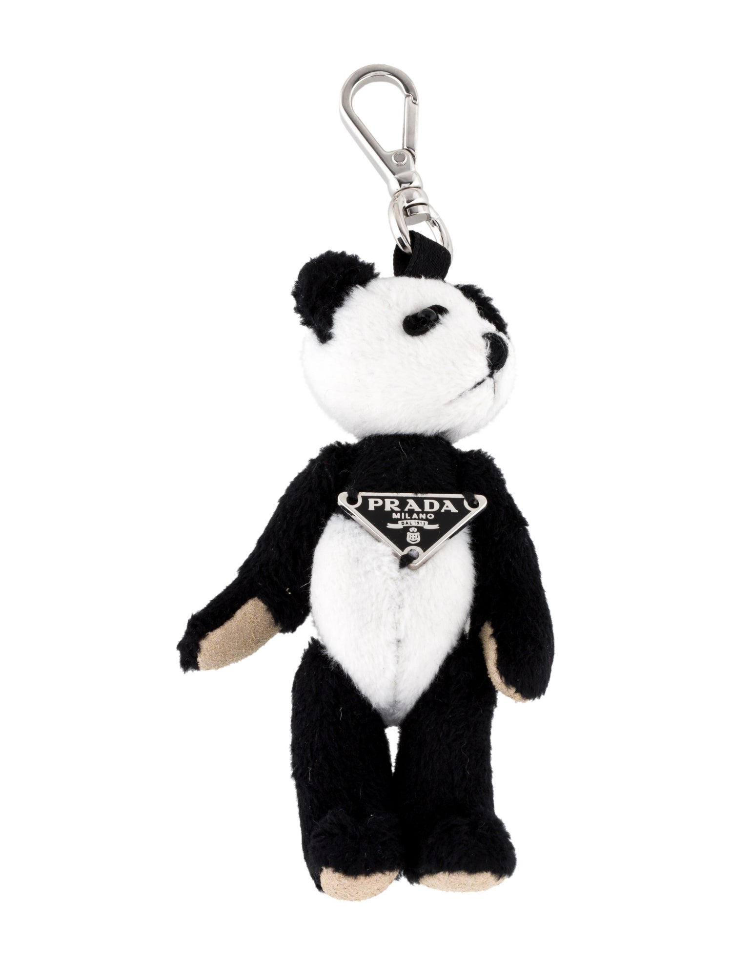 PRADA Key holder パンダキーリング　PANDA　KEYRING Prada Metal Logo Panda Key Holder / Bag Charm Gold Hardware