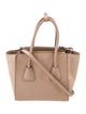 Prada Scamosciato-Trimmed Glace Calf Twin Pocket Tote