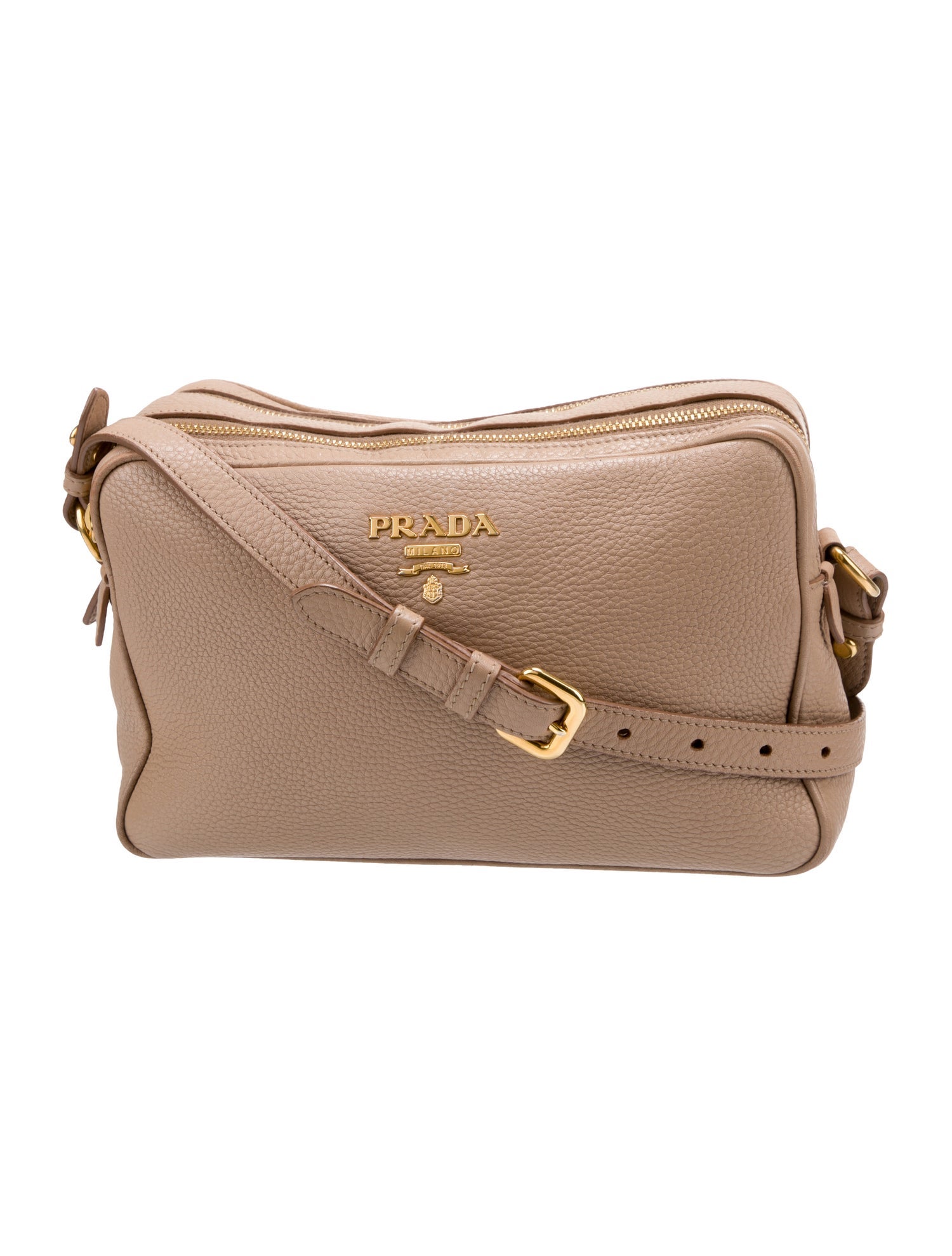 Prada Vitello Phenix Crossbody Bag Neutrals Crossbody Bags Handbags PRA956524 The RealReal