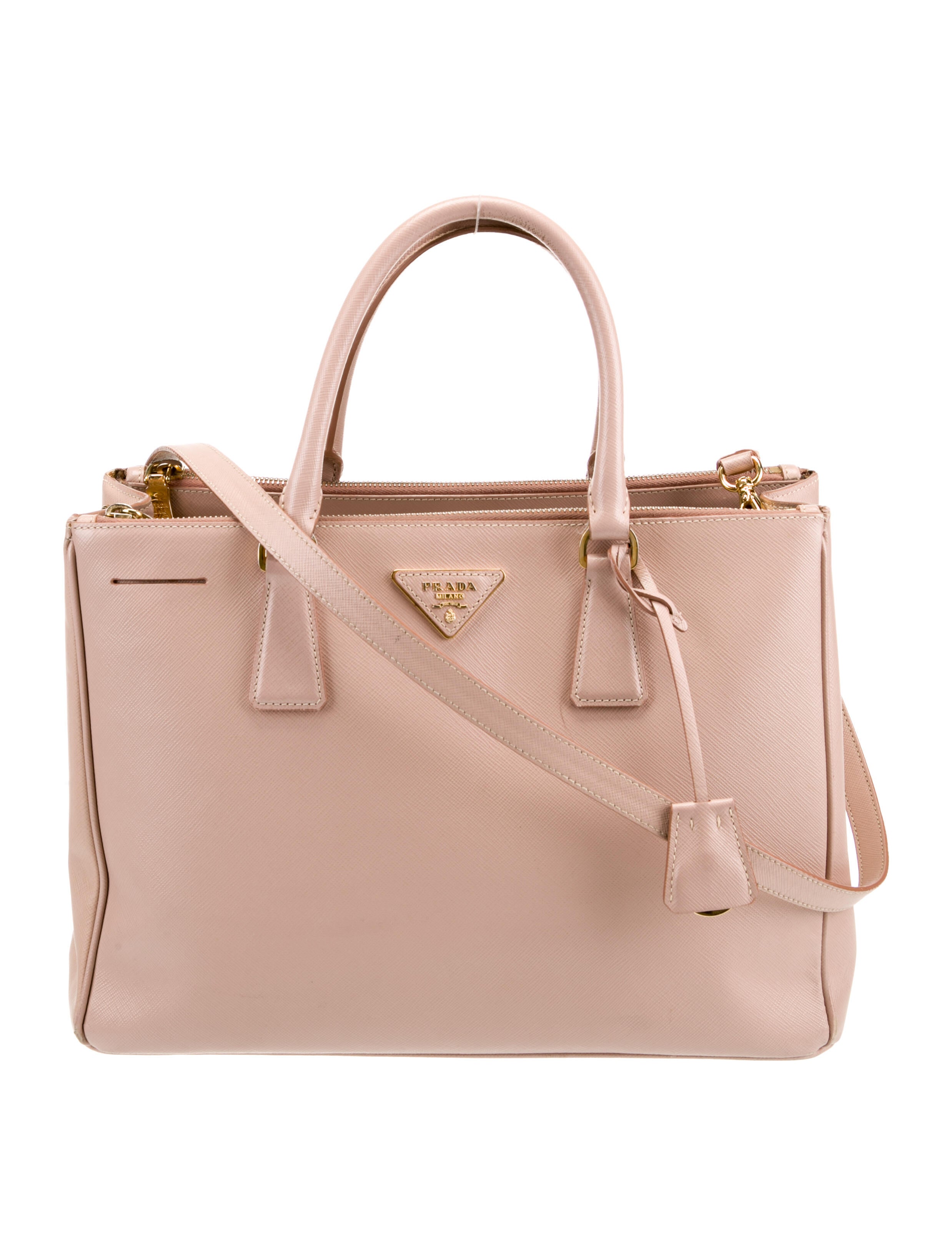 Prada Saffiano Lux Medium Double Zip Galleria Tote