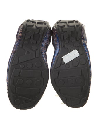 Prada Leather Animal Print Ballet Flats