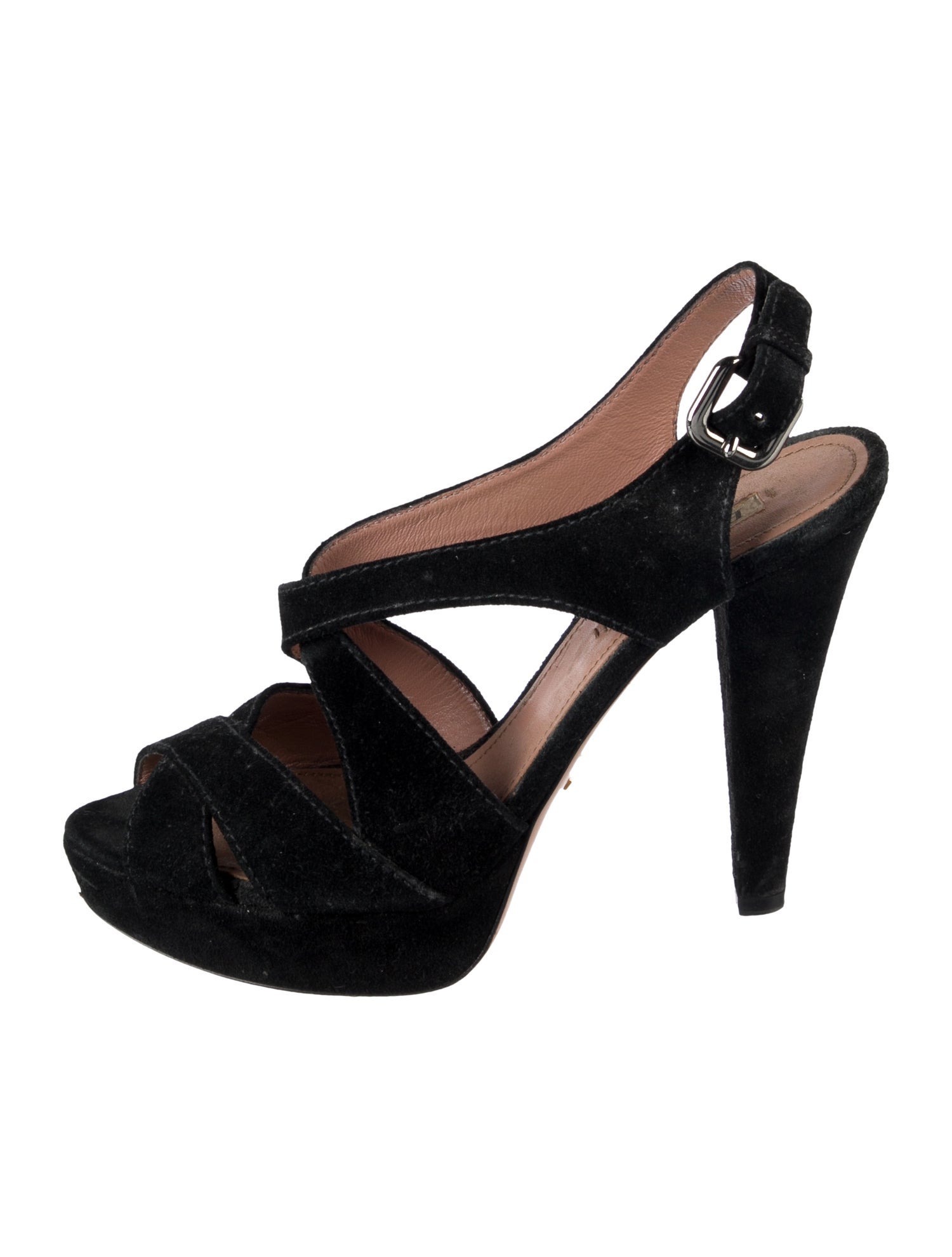 Prada Suede Slingback Sandals