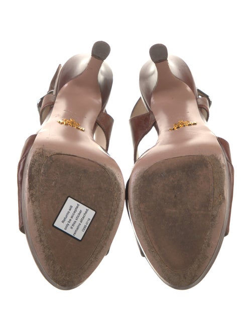 Prada Leather Slingback Sandals