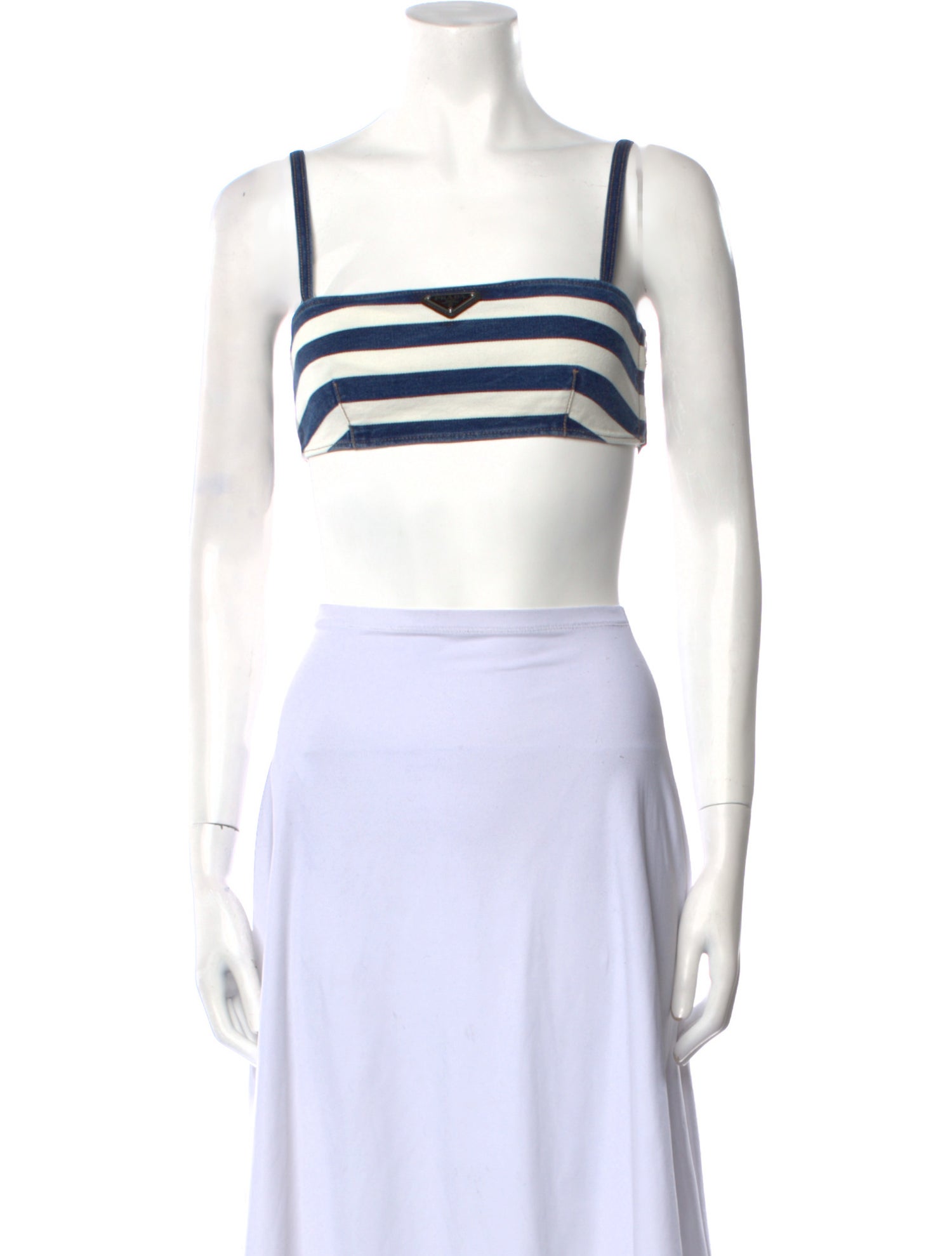 【PRADA】24SS最新作★STRIPED CROP ジャージー トップ PRADA】24SS最新作☆STRIPED CROP ジャージー トップ (PRADA/T