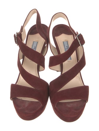 Prada Suede Slingback Sandals