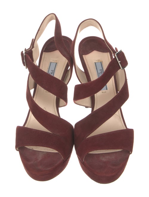 Prada Suede Slingback Sandals