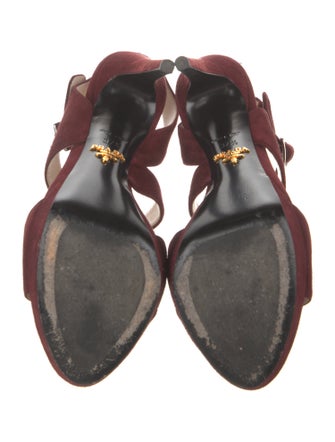 Prada Suede Slingback Sandals