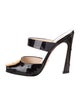 Prada Patent Leather Floral Print Mules