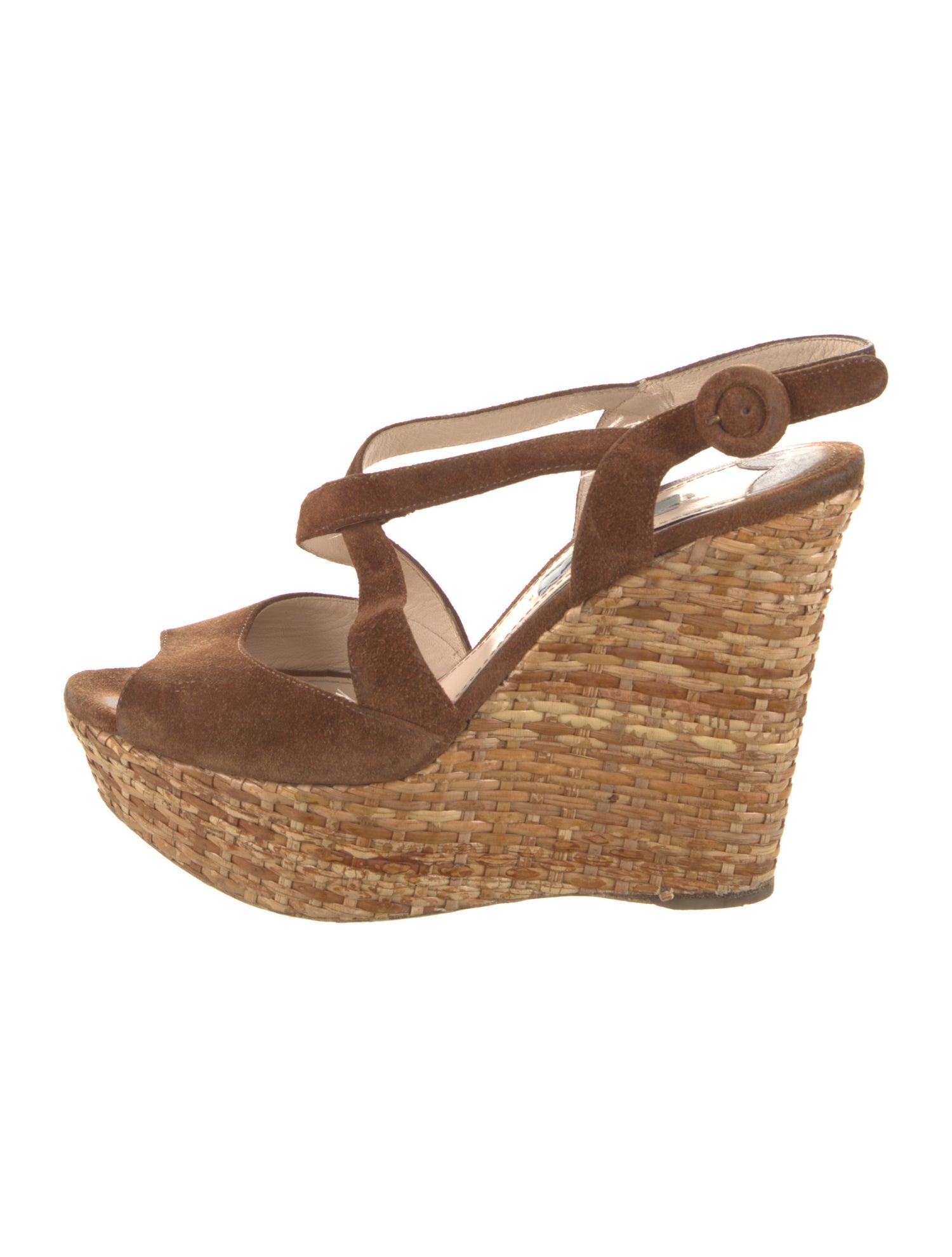 Prada Suede Colorblock Pattern Espadrilles