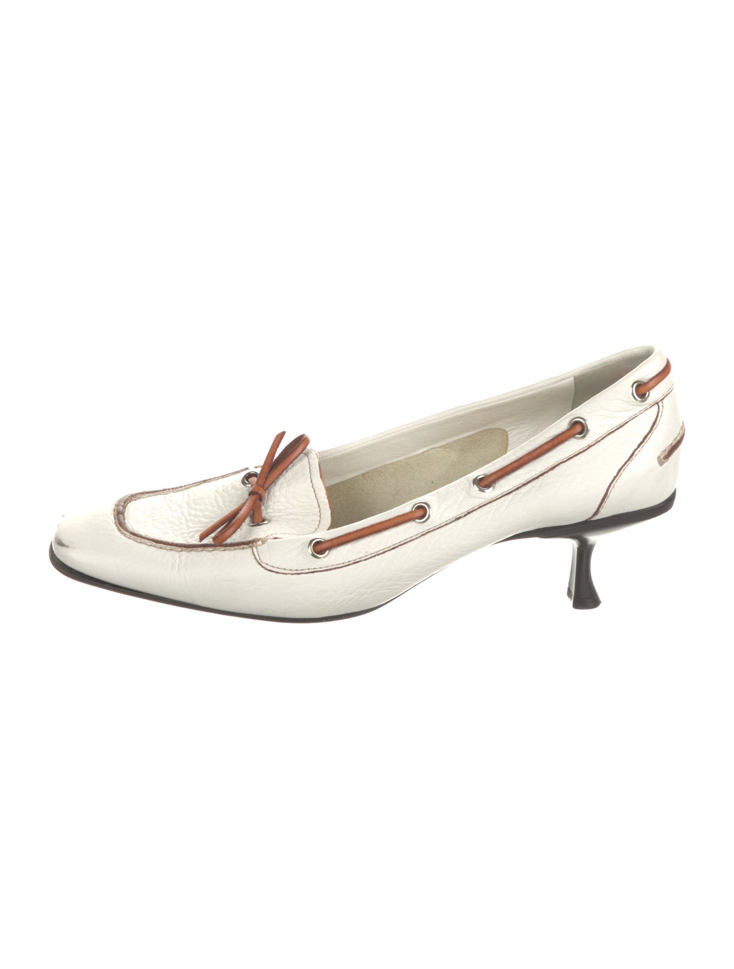 Prada Leather Printed Slingback Pumps