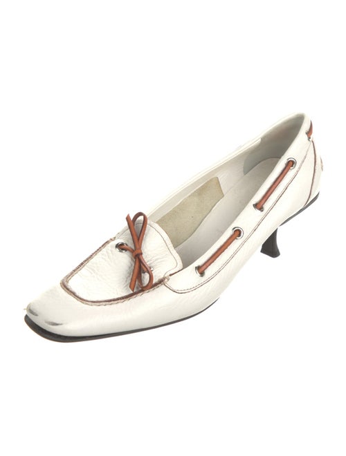 Prada Leather Printed Slingback Pumps