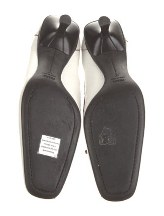 Prada Leather Printed Slingback Pumps