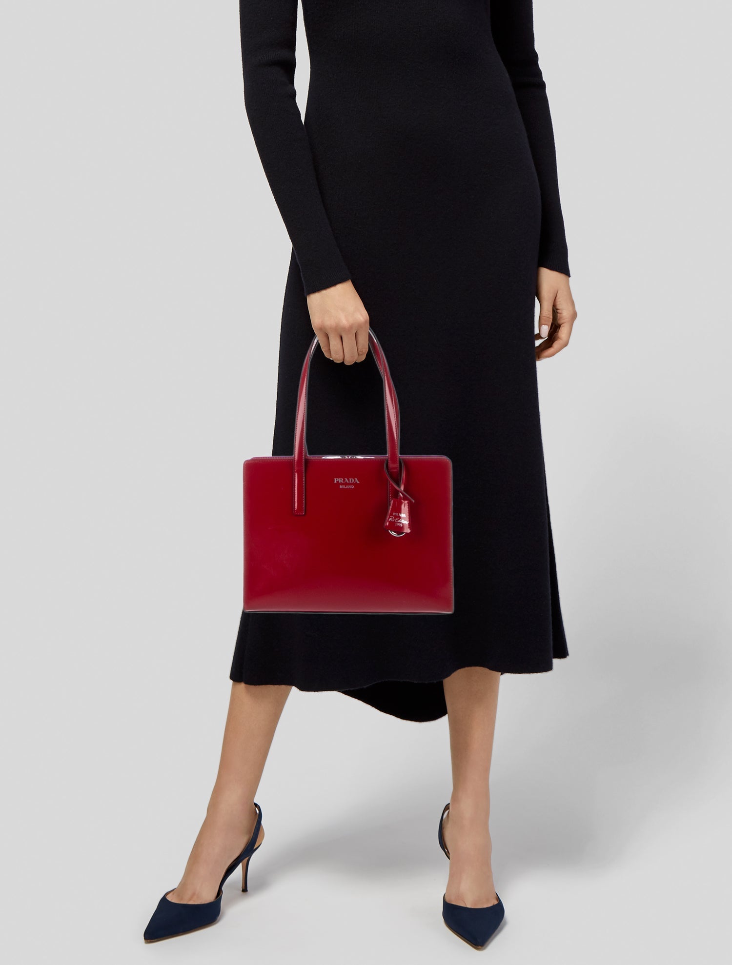 Prada Medium Spazzolato Re-Edition 1995 Tote - Red Totes, Handbags