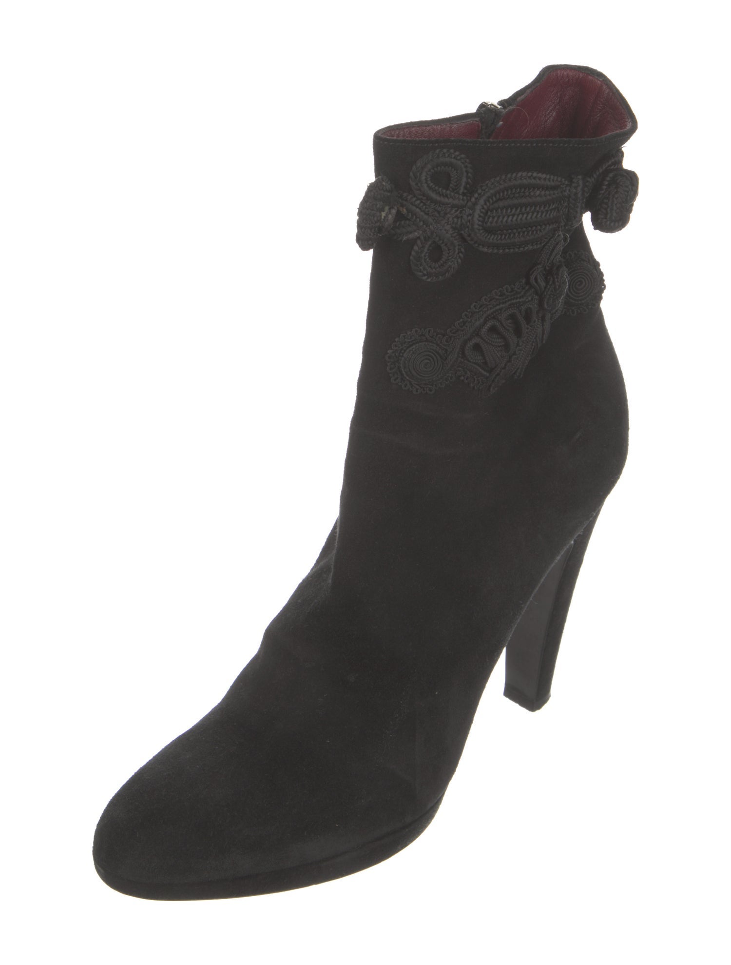 Prada Suede Floral Print Boots