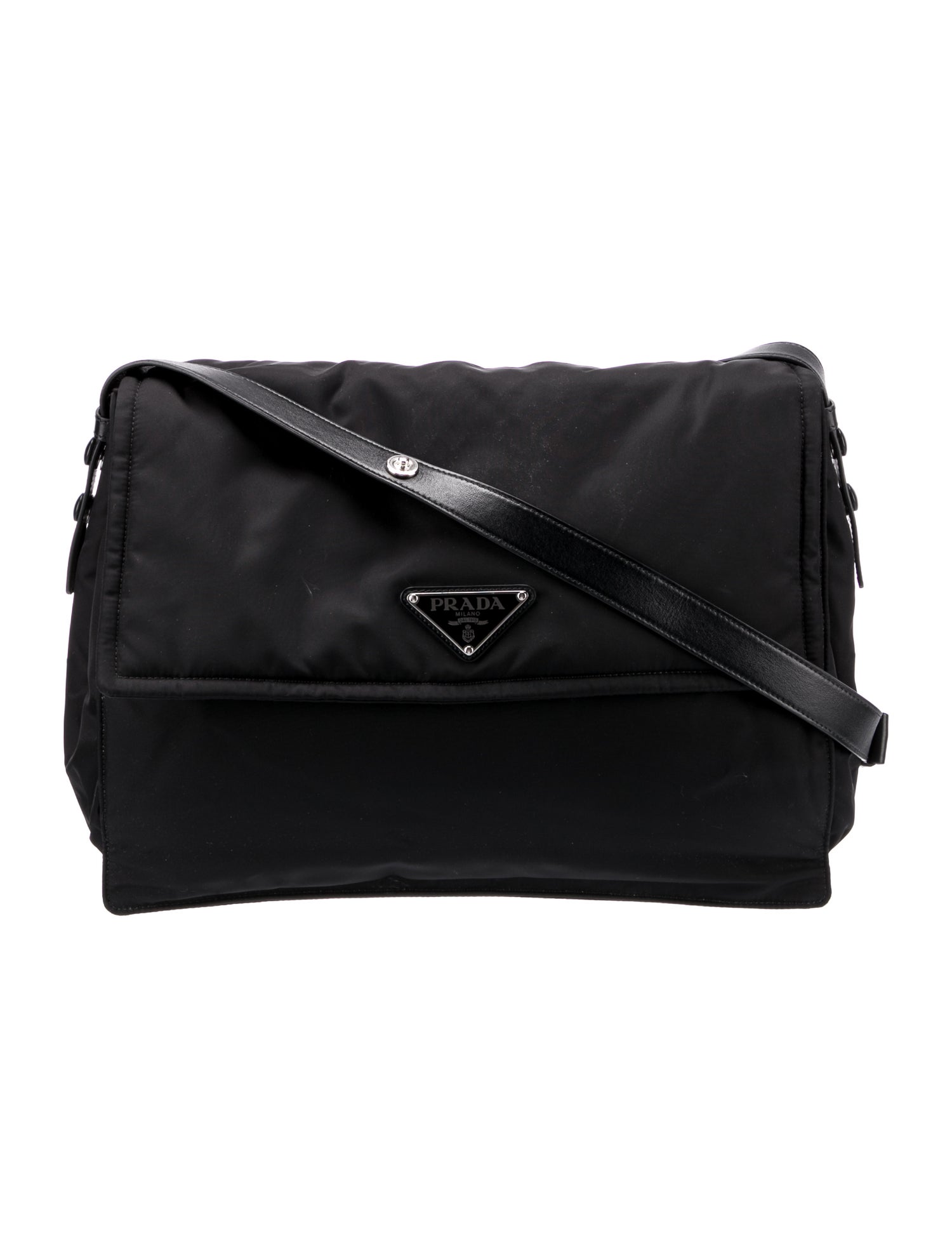 Prada ReNylon Large Padded Shoulder Bag Black Messenger Bags, Bags