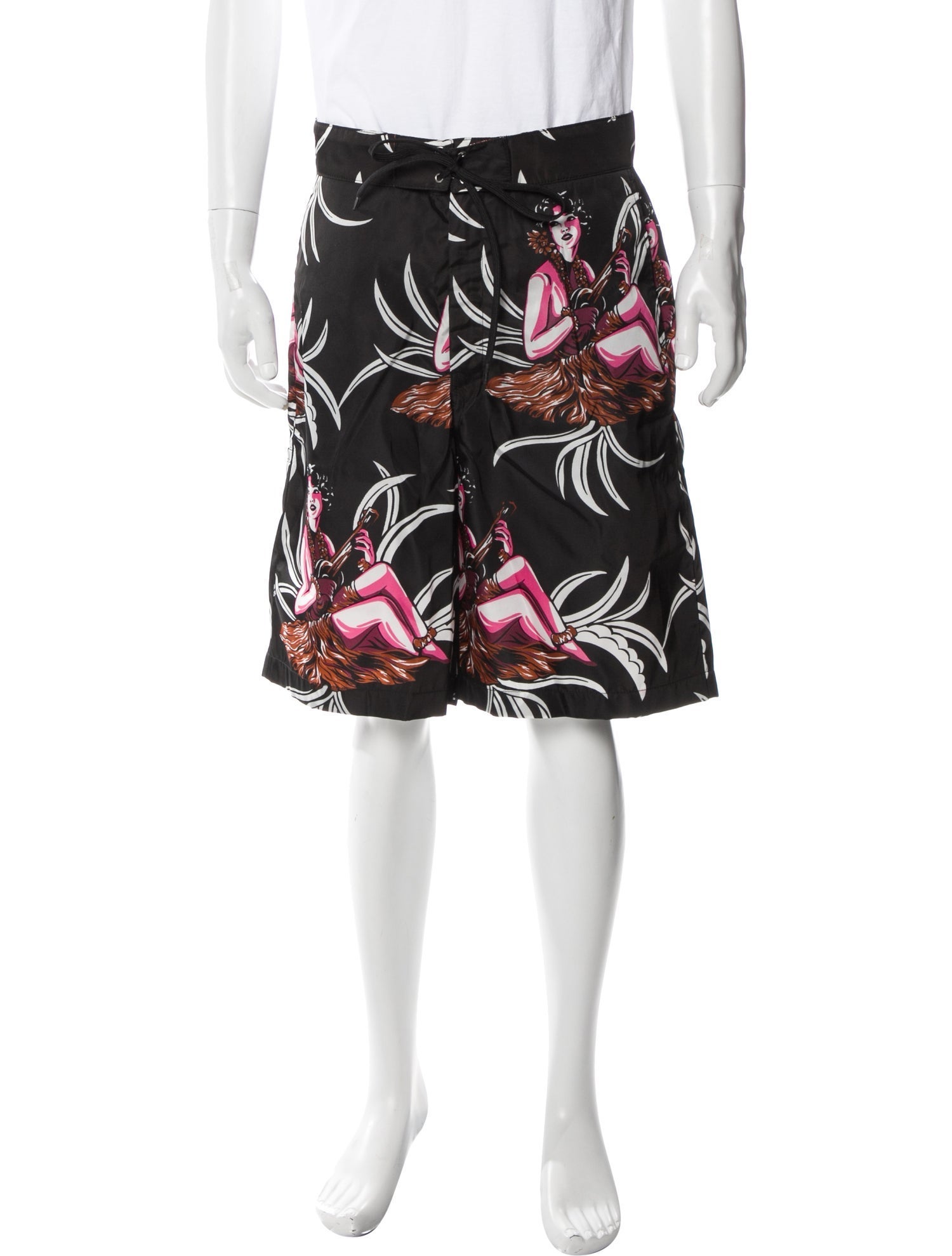 Prada Graphic Print Swim Trunks w/ Tags