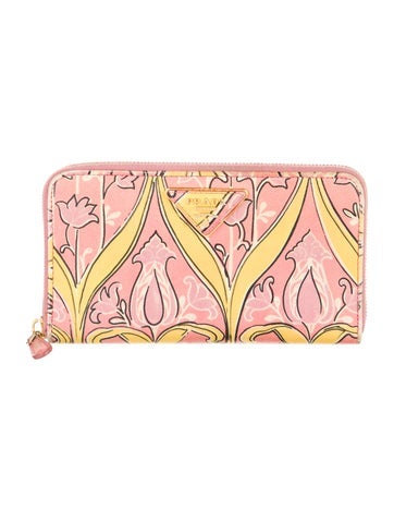 Prada Wallets Saffiano Triangle Leather Wallet