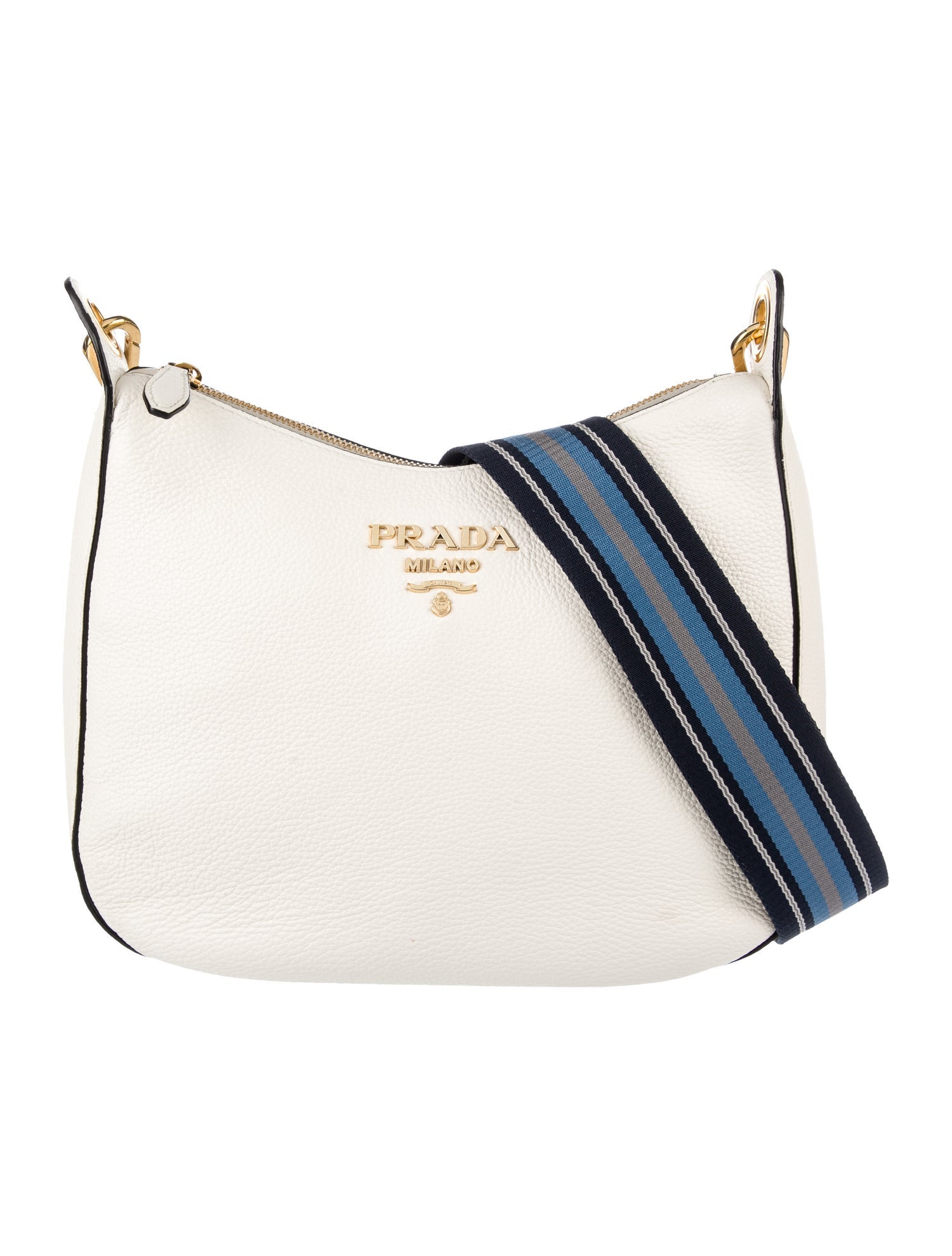 Prada Vitello Phenix Hobo White Hobos, Handbags PRA972474 The