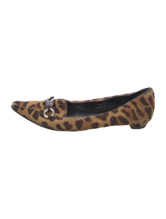 Prada Ponyhair Animal Print Flats