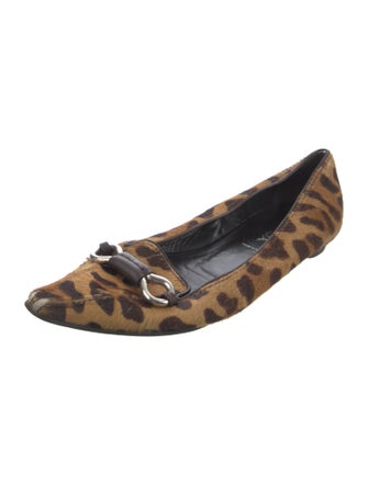 Prada Ponyhair Animal Print Flats
