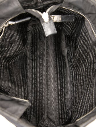 Prada Saffiano-Trimmed Tessuto Tote