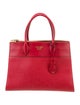 Prada City Calf-Trimmed Saffiano Paradigme Tote