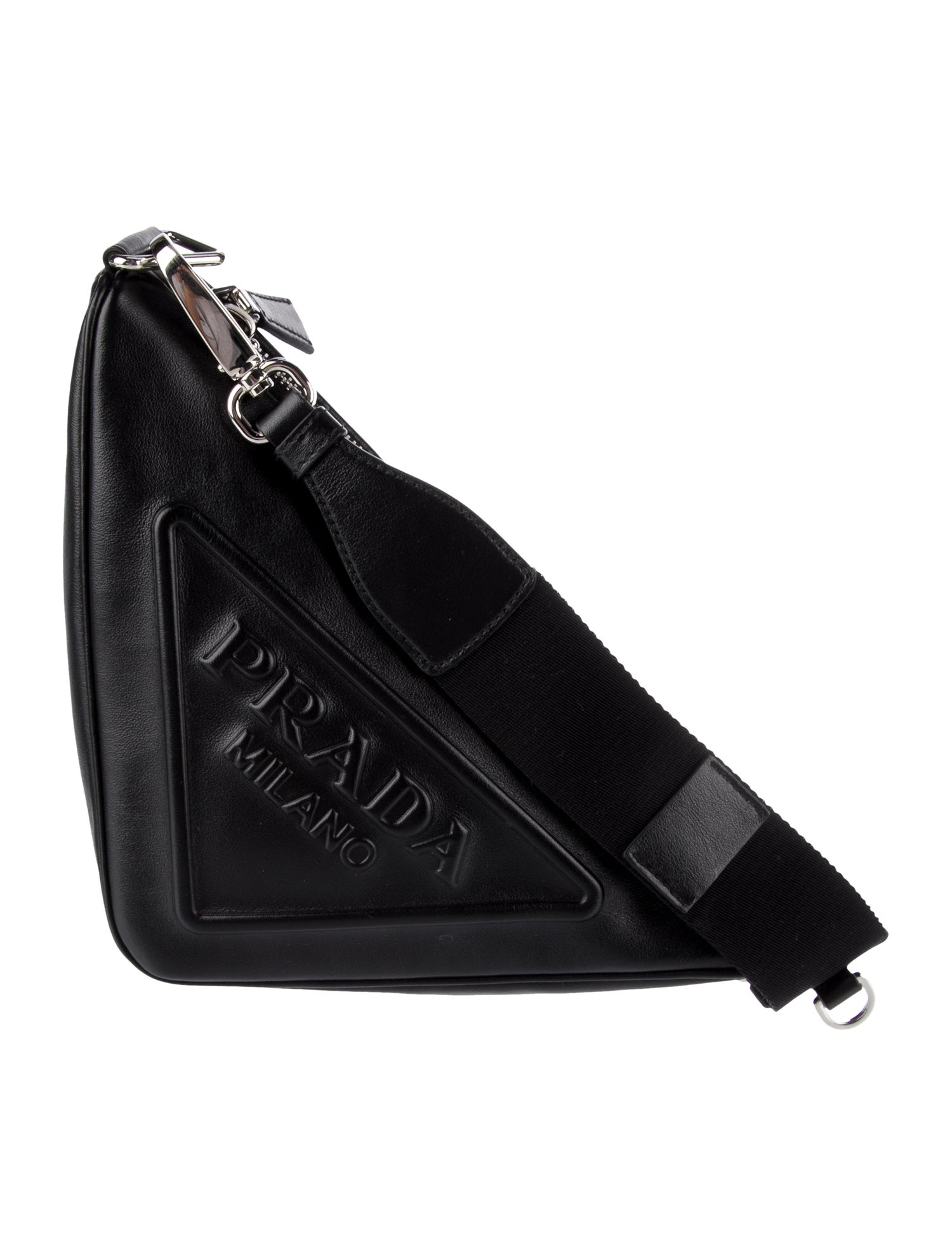 Prada Triangle Grace Lux Crossbody Bag - Black Crossbody
