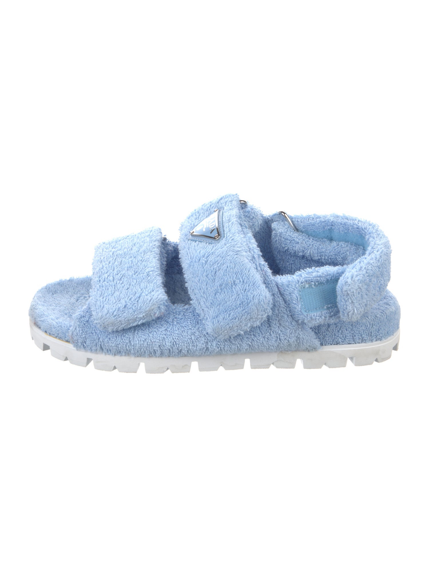 Prada Terry Cloth Sandals - Blue Sandals, Shoes - PRA976883 | The RealReal