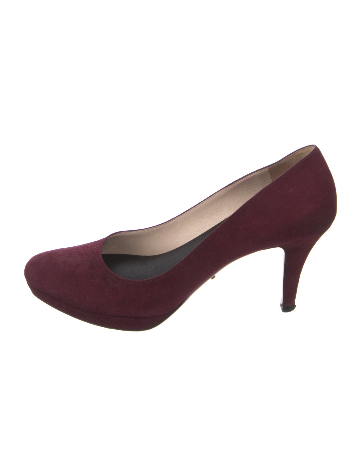 パンプス Prada Burgundy Suede Pumps With Delicate Bow Accent Prada // Burgundy Suede & Black Velvet Bow Pump – VSP