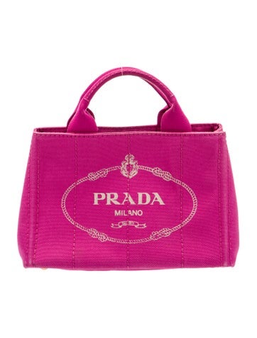 Prada Totes Small Canapa Logo Tote