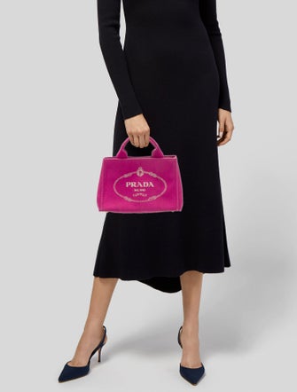 Prada Small Canapa Logo Tote
