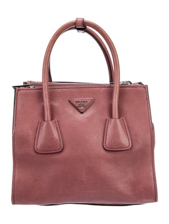 Prada Small Glace Calf Twin Pocket Tote