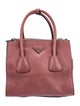 Prada Small Glace Calf Twin Pocket Tote