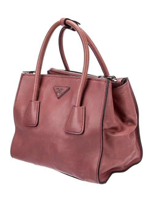 Prada Small Glace Calf Twin Pocket Tote