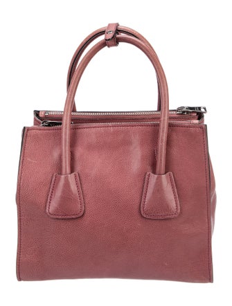 Prada Small Glace Calf Twin Pocket Tote