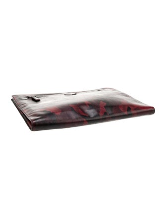 Prada Saffiano Triangle Camo Zip Portfolio