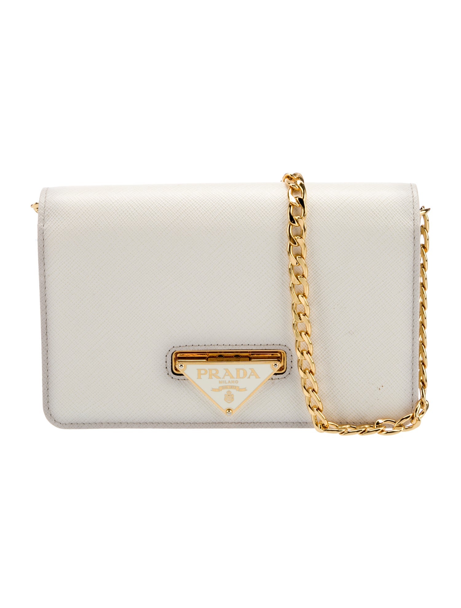 Prada Saffiano Chain Crossbody Bag White Crossbody Bags, Handbags