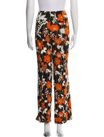 Prada Floral Print Wide Leg Pants