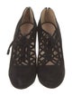Prada Suede Lasercut Accents Lace-Up Boots