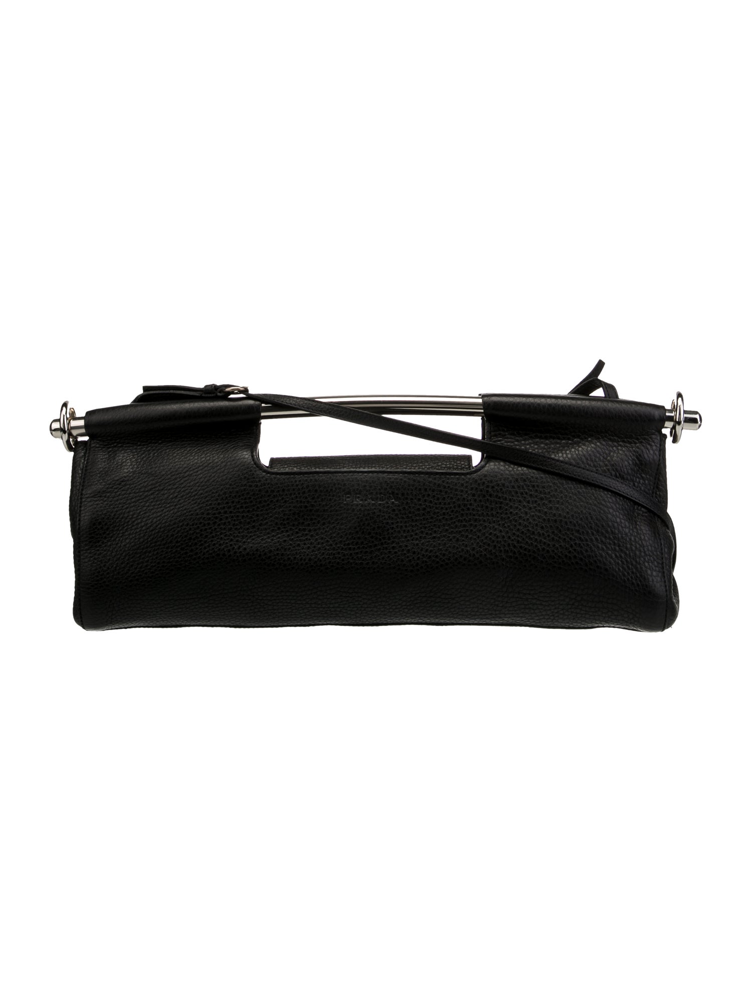 Prada Vitello Daino Bar Handle Bag - Black Handle Bags, Handbags