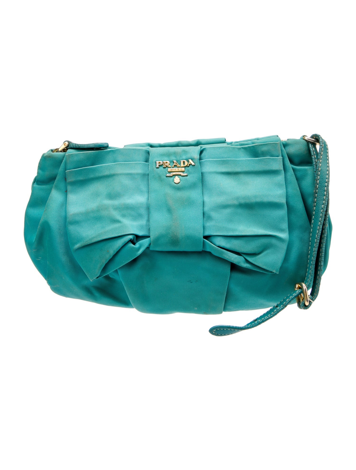 Prada Pleated Tessuto Clutch