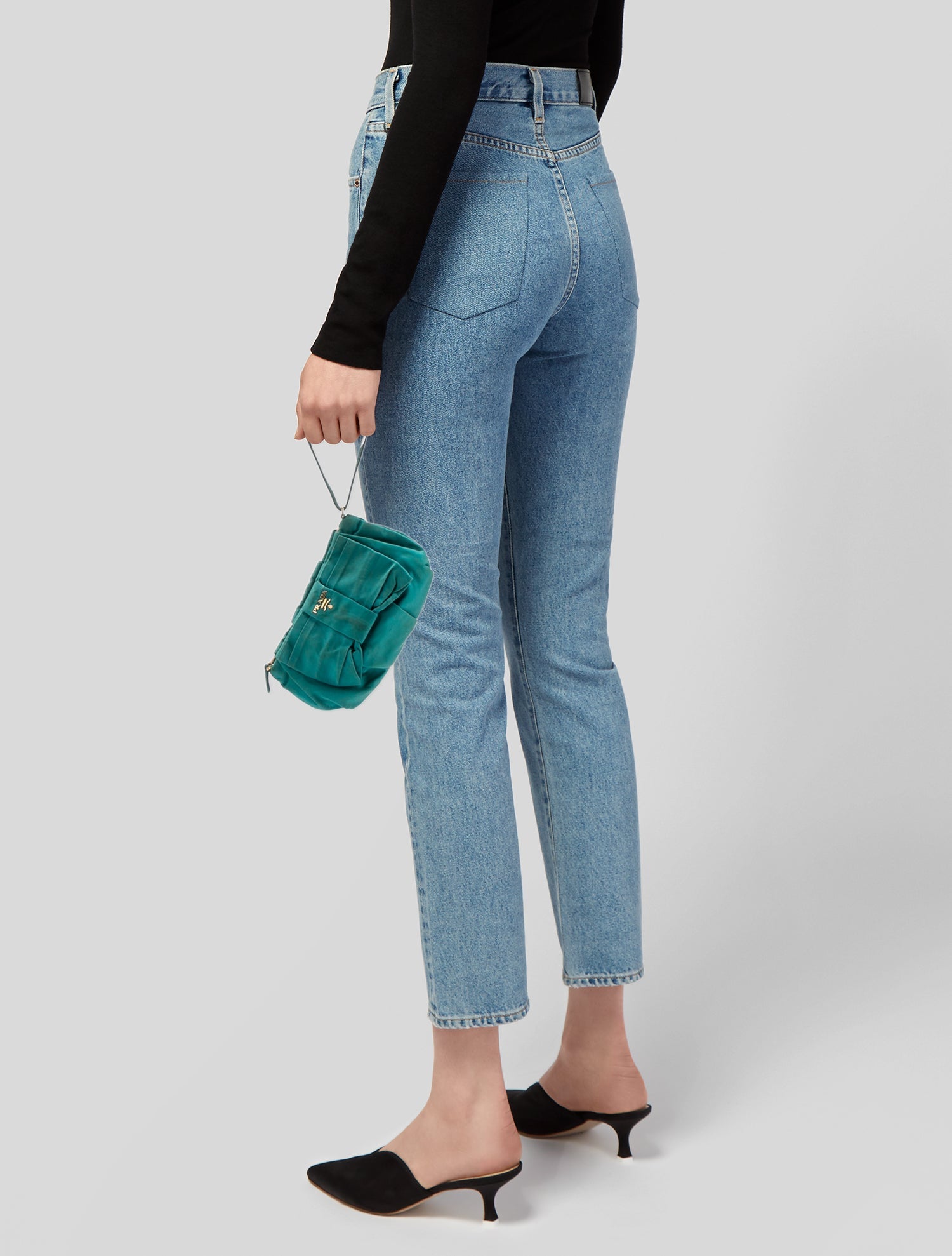 Prada Pleated Tessuto Clutch