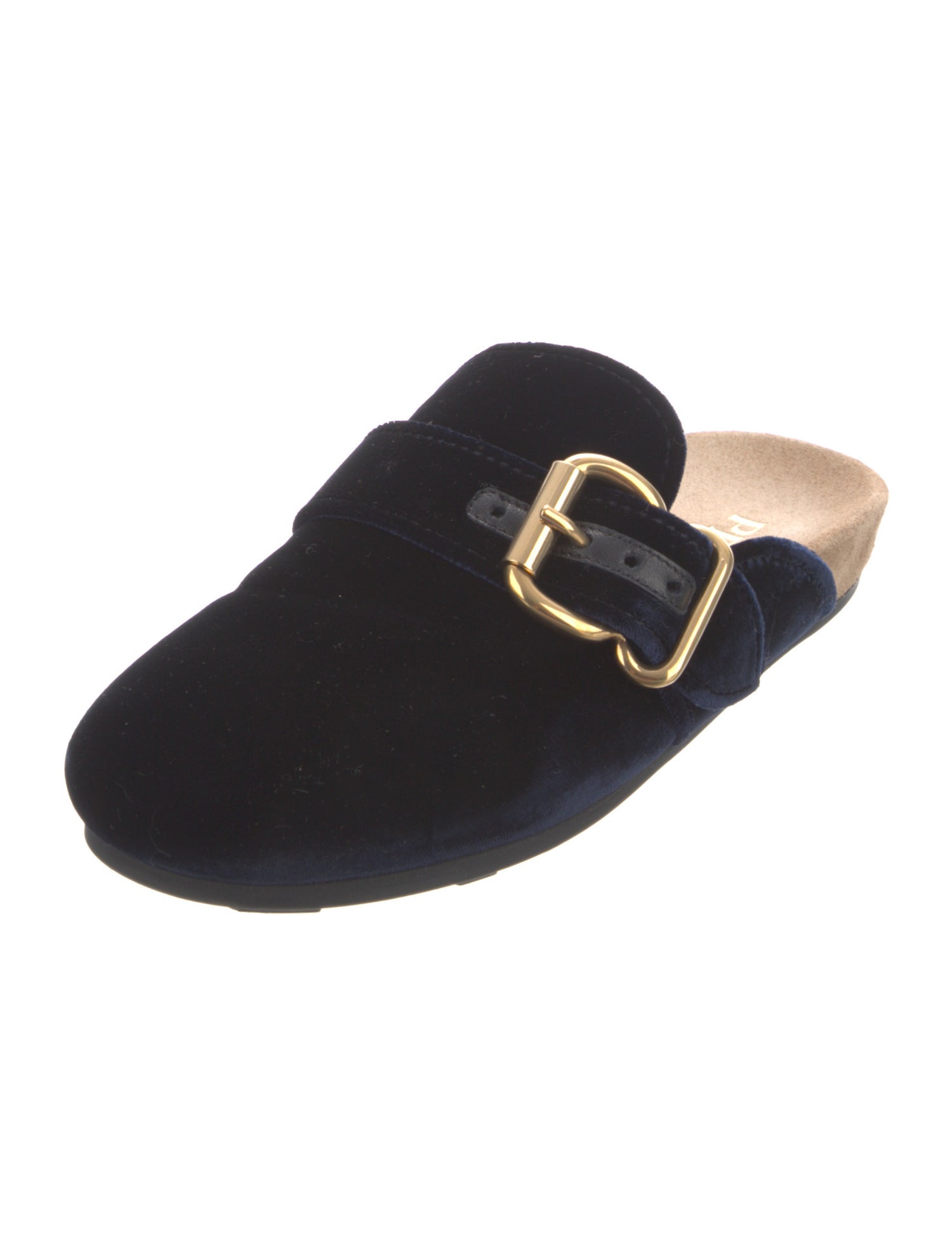 Prada Velvet Mules - Blue Flats, Shoes - PRA985207 | The RealReal